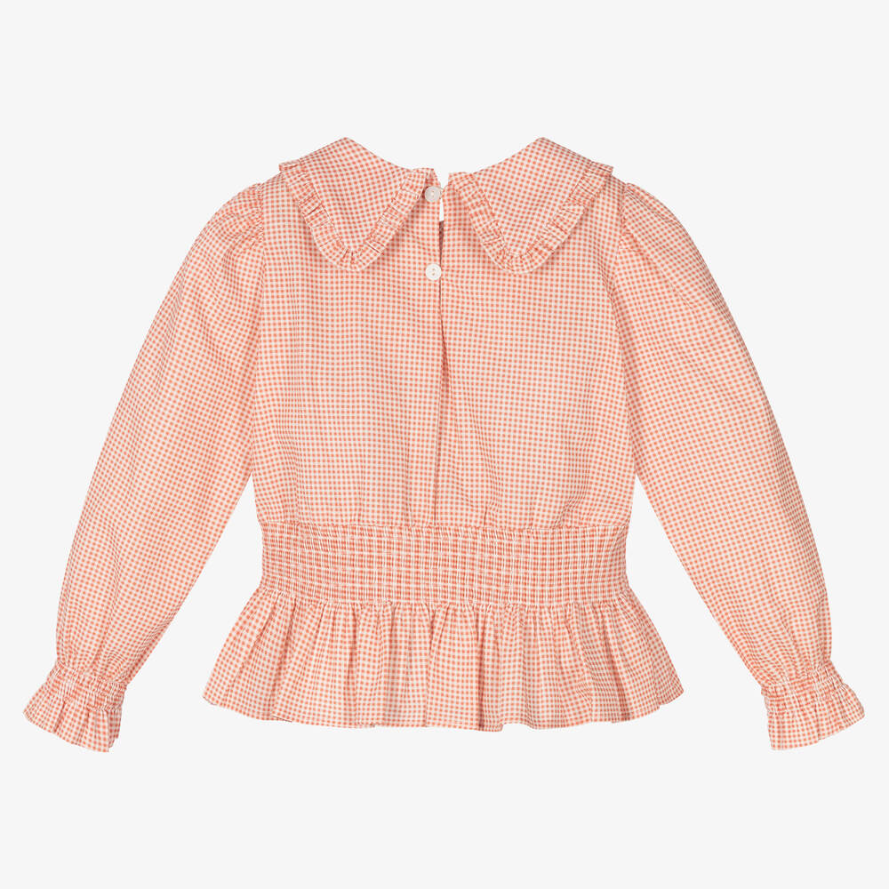 Abel & Lula-Girls Gingham Cotton Blouse | Childrensalon Outlet