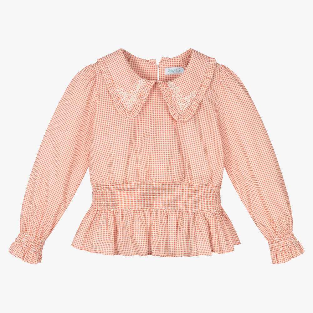 Abel & Lula - Baumwollbluse mit Vichy-Karos (M) | Childrensalon