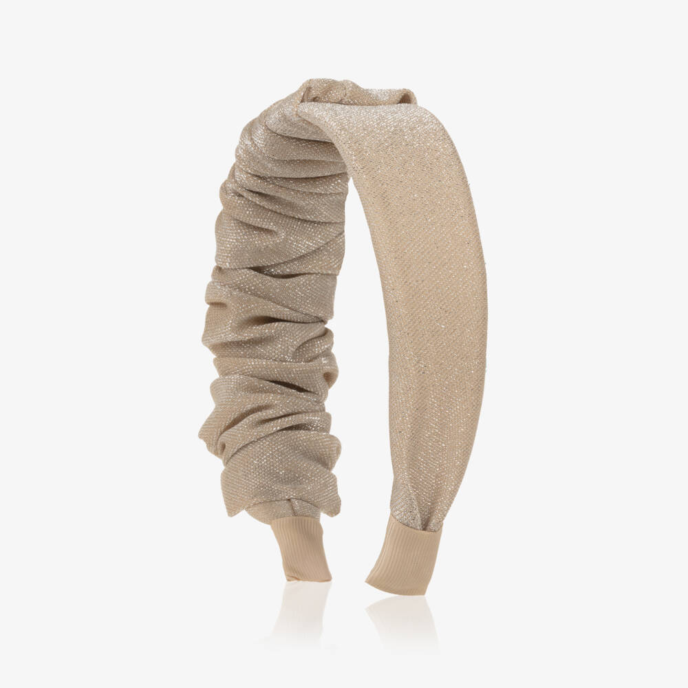 Abel & Lula-Girls Gleaming Ruched Headband | Childrensalon Outlet