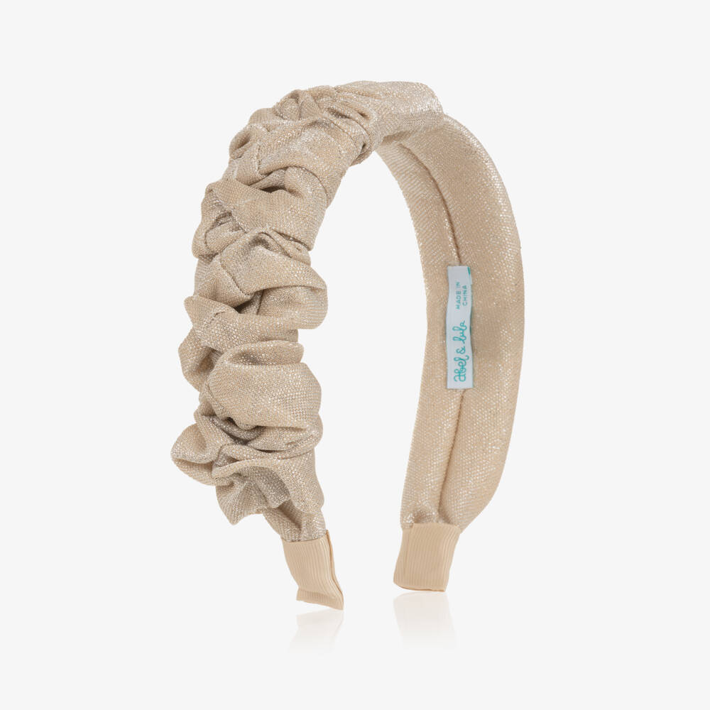 Abel & Lula-Girls Gleaming Ruched Headband | Childrensalon Outlet