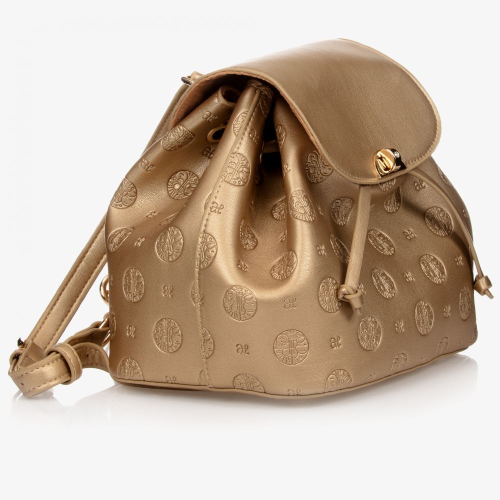 Abel & Lula-Girls Gold Backpack (21cm) | Childrensalon Outlet
