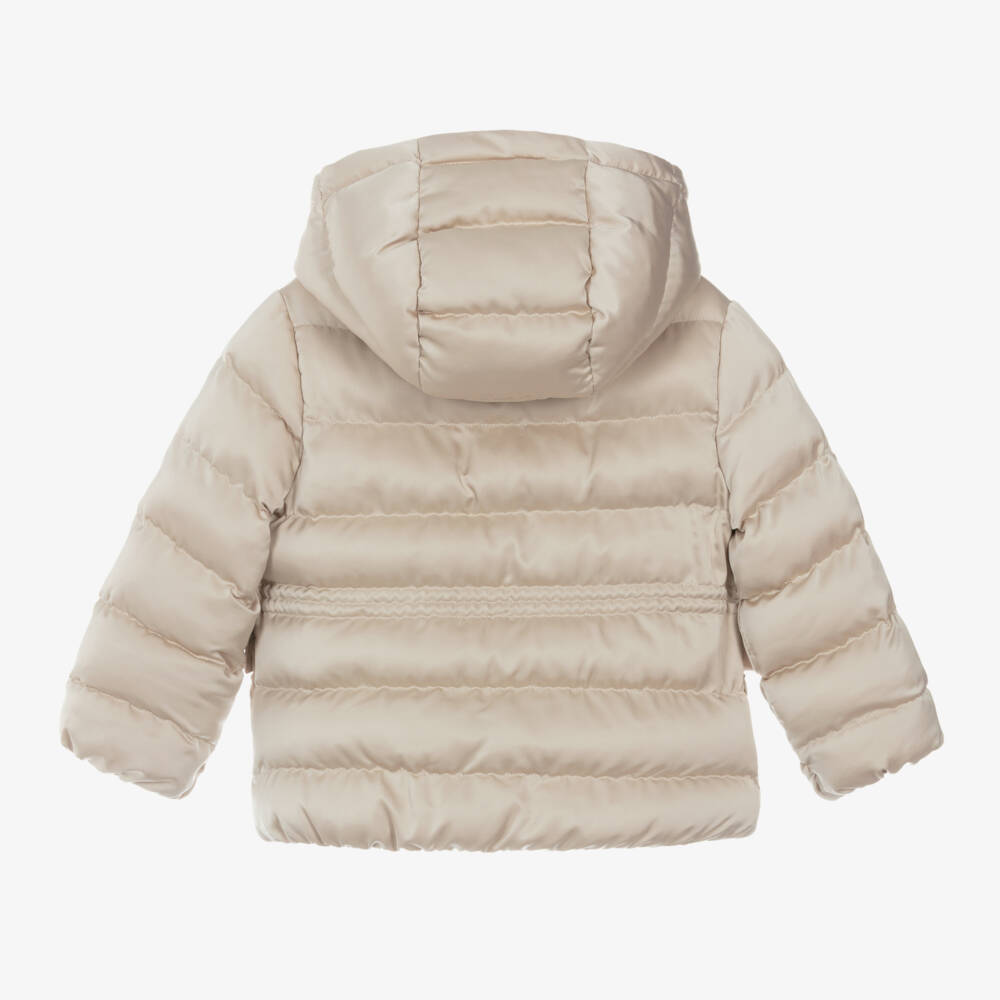 Abel & Lula-Girls Gold Faux Fur Trim Coat | Childrensalon Outlet