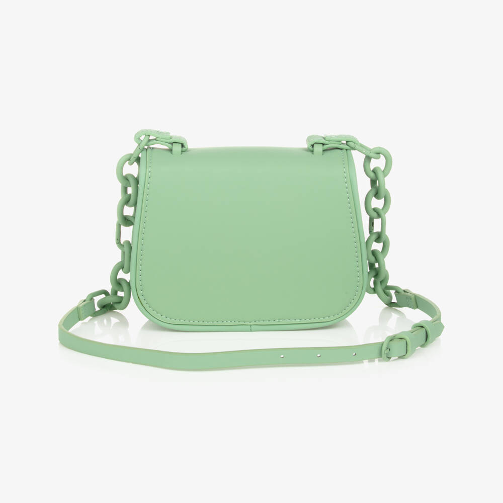 Abel & Lula-Girls Green Monogram Shoulder Bag (18cm) | Childrensalon Outlet