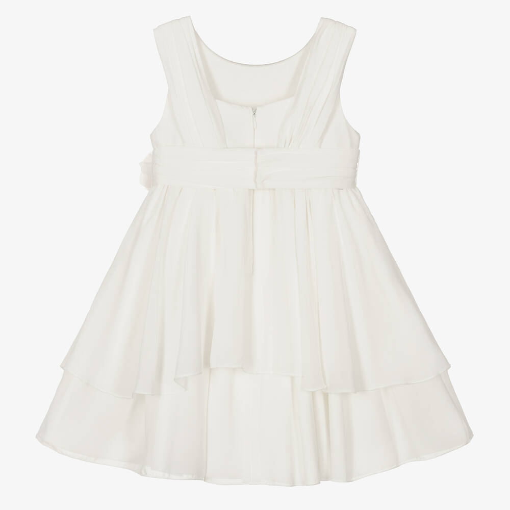 Abel & Lula-Girls Ivory Chiffon Dress | Childrensalon Outlet
