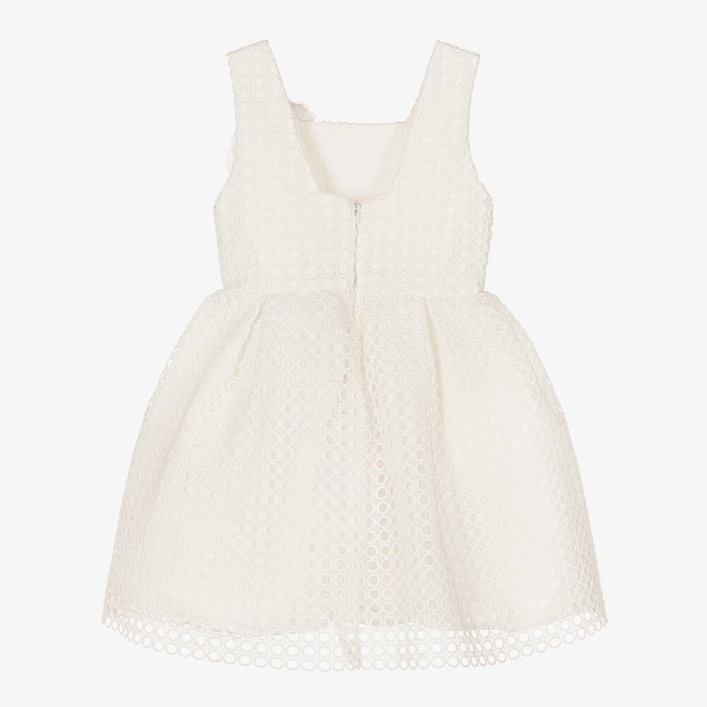 Abel & Lula-Girls Ivory Circle Lace Dress | Childrensalon Outlet