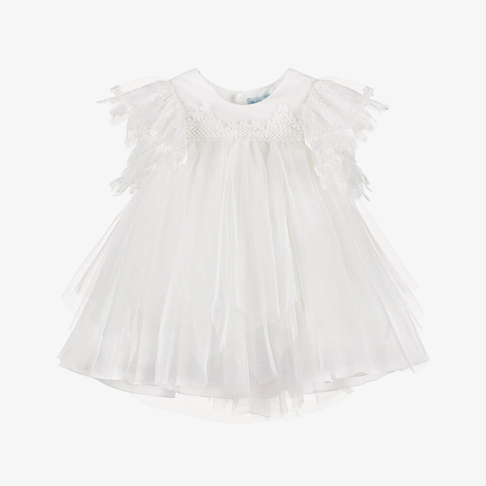 Abel & Lula-Кремовое кружевное платье из тюля для девочек | Childrensalon Outlet