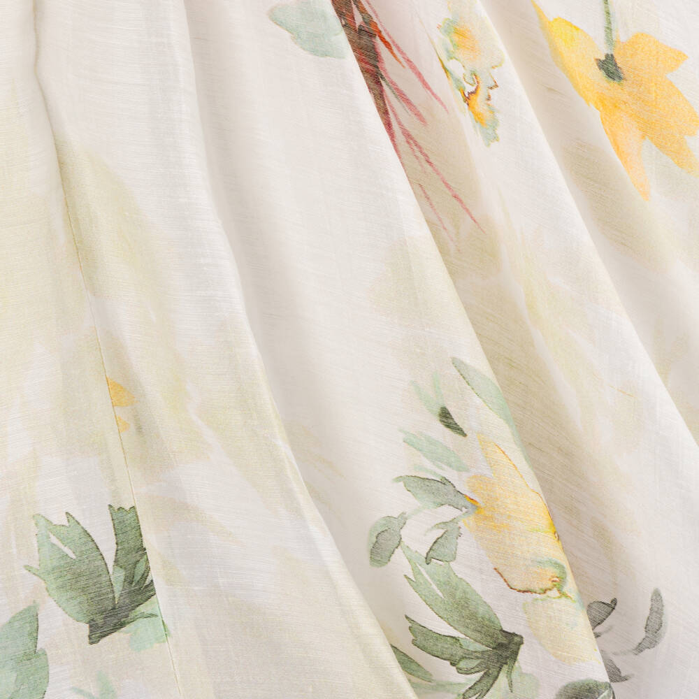 Abel & Lula-Girls Ivory Linen Blossom Dress | Childrensalon Outlet