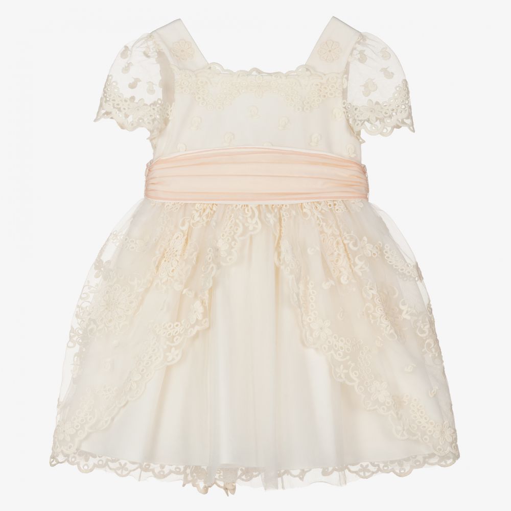 Abel & Lula - Robe ivoire et rose en tulle Fille | Childrensalon