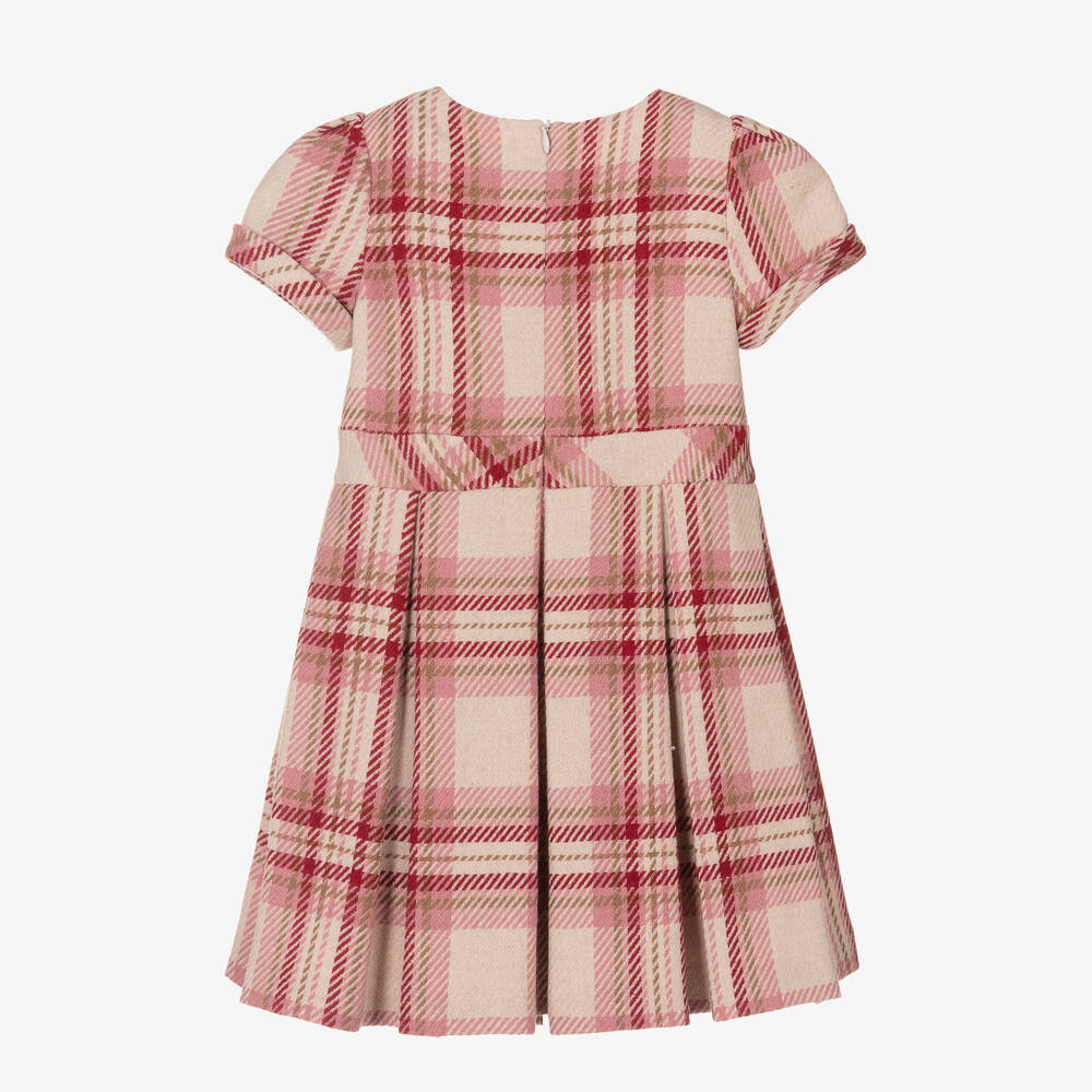 Abel & Lula-فستان مزيج صوف لون عاجي وزهري | Childrensalon Outlet