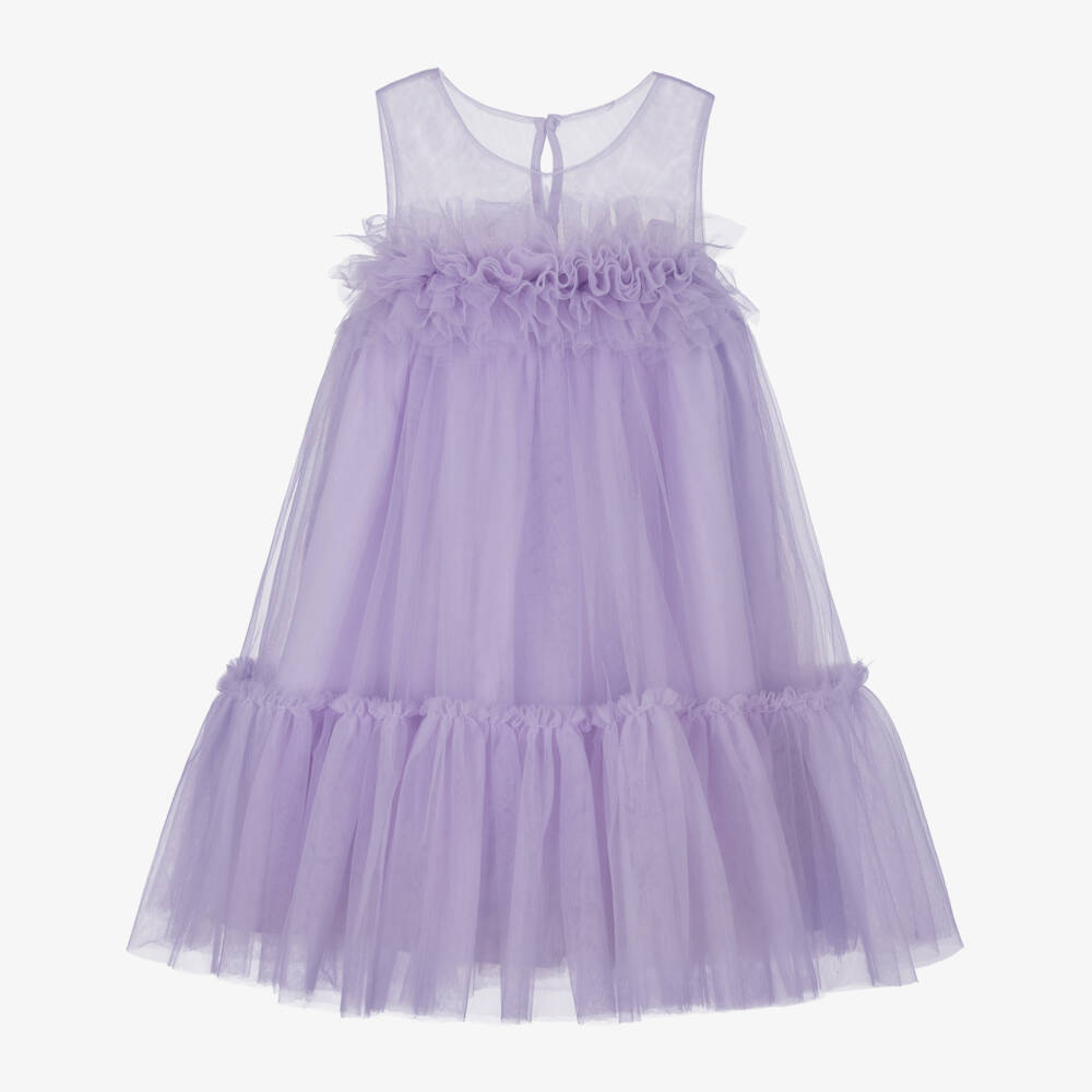 Abel & Lula-Girls Lavender Tulle Gown | Childrensalon Outlet