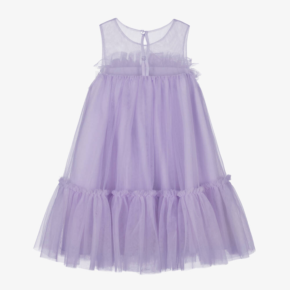 Abel & Lula-Girls Lavender Tulle Gown | Childrensalon Outlet