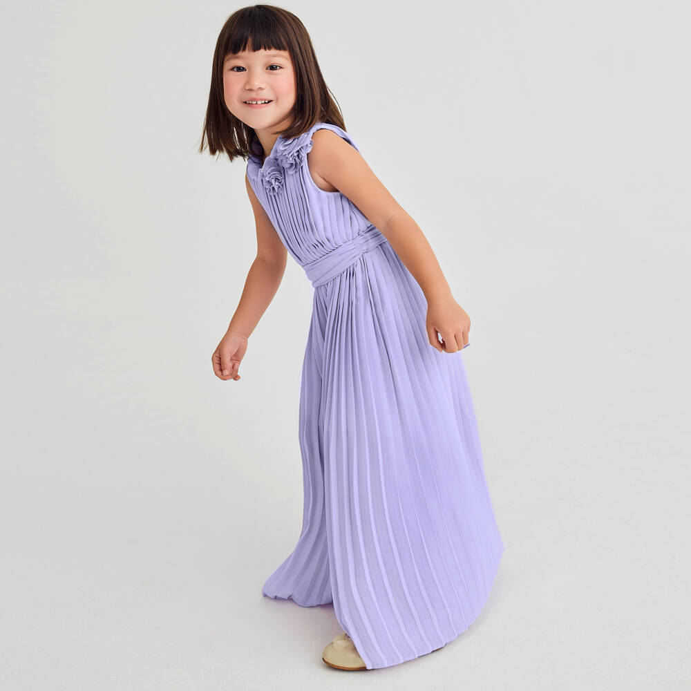 Abel & Lula-Комбинезон из сиреневого шифона для девочек | Childrensalon Outlet