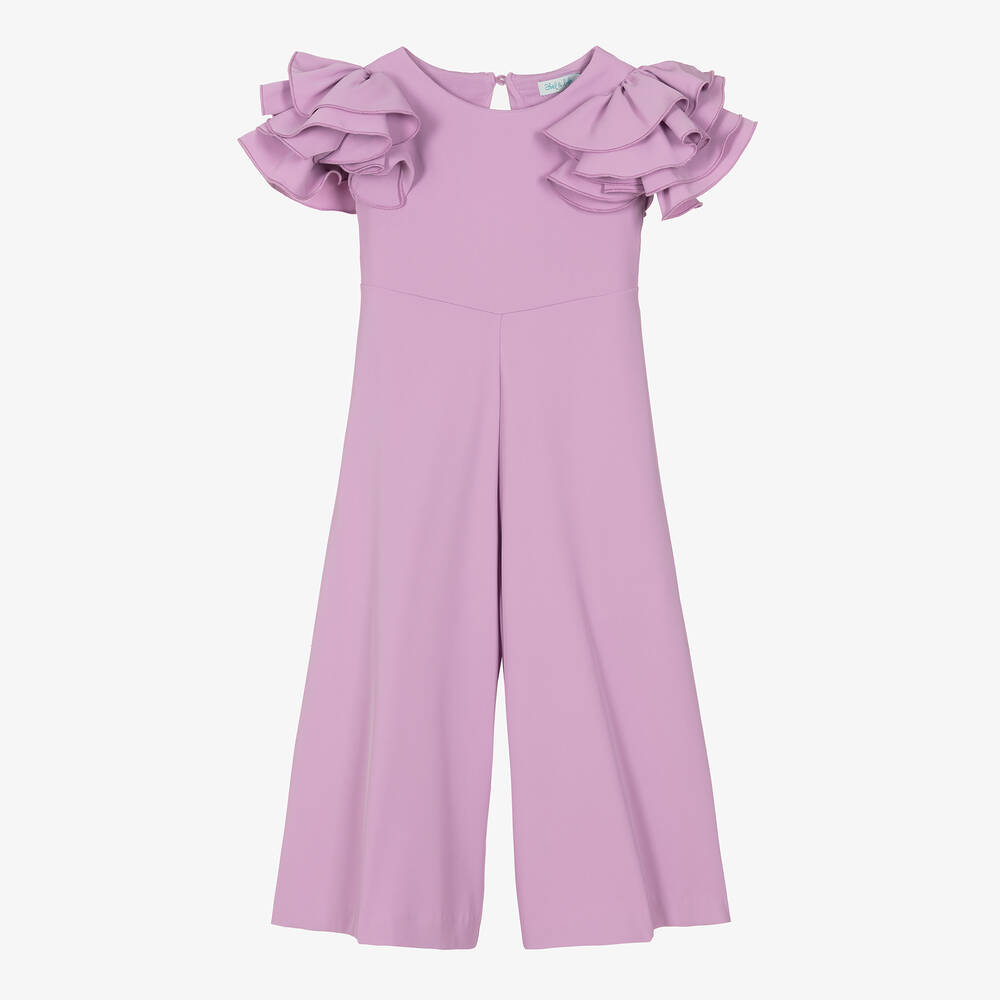 Abel Lula Girls Lilac Purple Jumpsuit Childrensalon Outlet