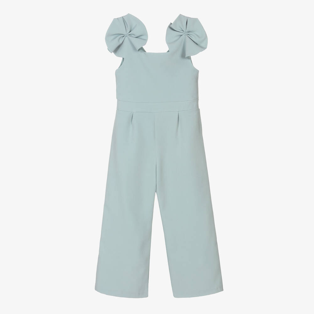 Abel & Lula - Girls Mint Green Jumpsuit | Childrensalon