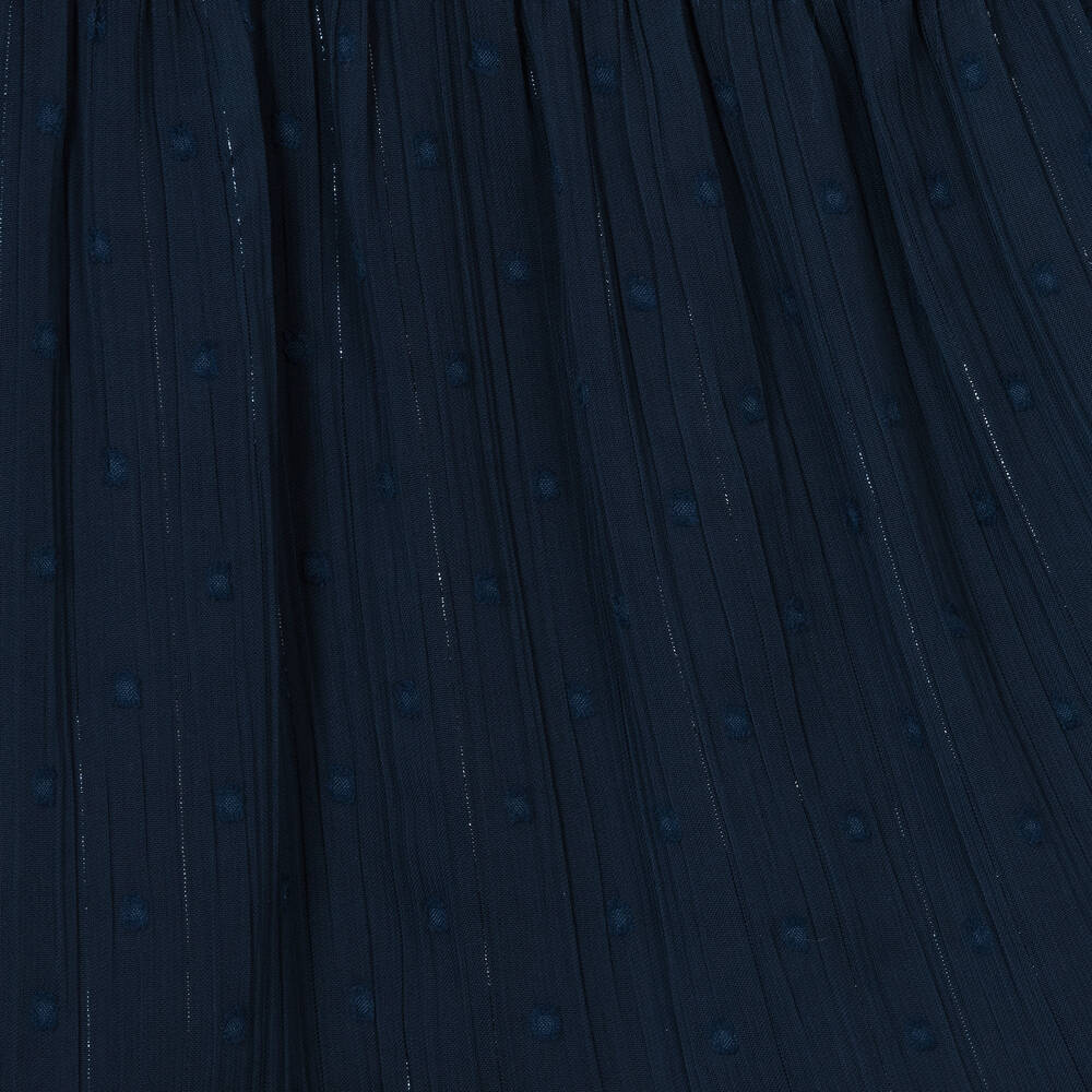 Abel & Lula-Girls Navy Blue Chiffon Dress | Childrensalon Outlet