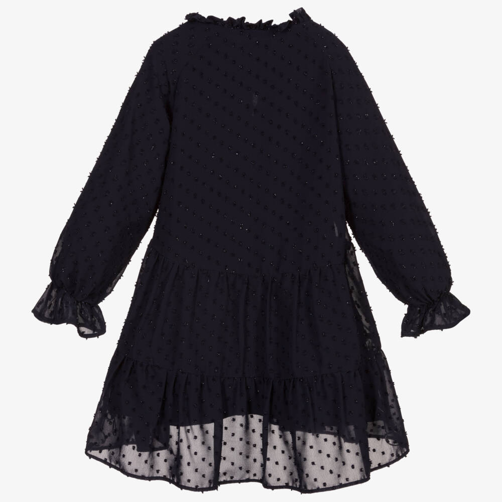 Abel & Lula-فستان شيفون لون كحلي | Childrensalon Outlet