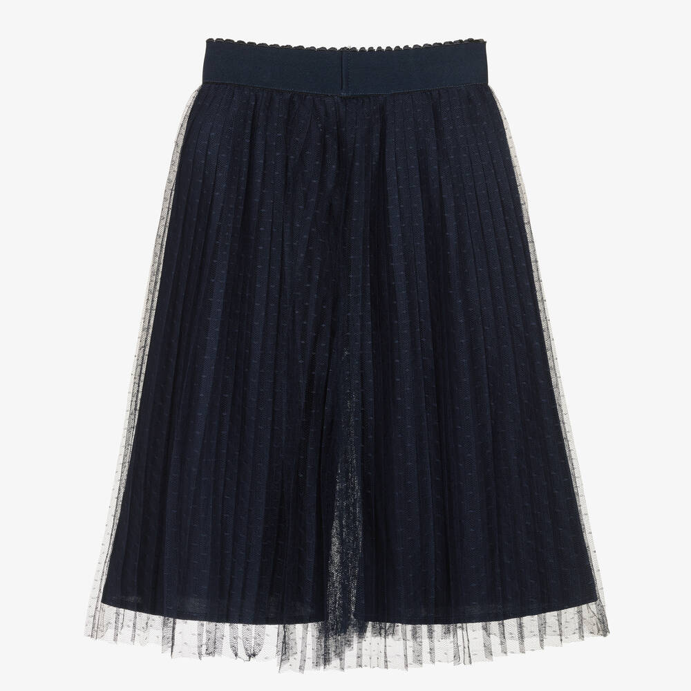 Abel & Lula-Синие плиссированные кюлоты из тюля | Childrensalon Outlet