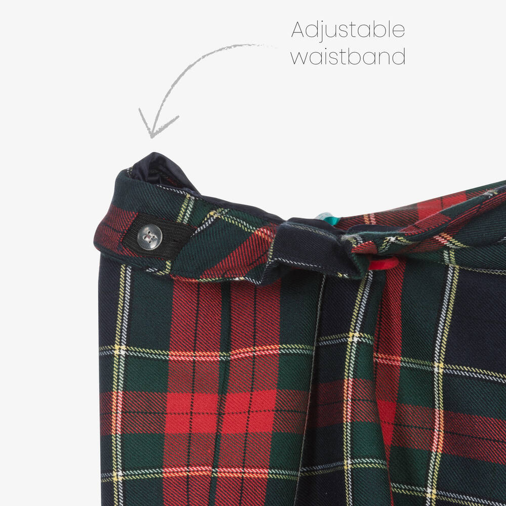 Abel & Lula-شورت مزيج تارتان لون كحلي وأحمر للبنات | Childrensalon Outlet