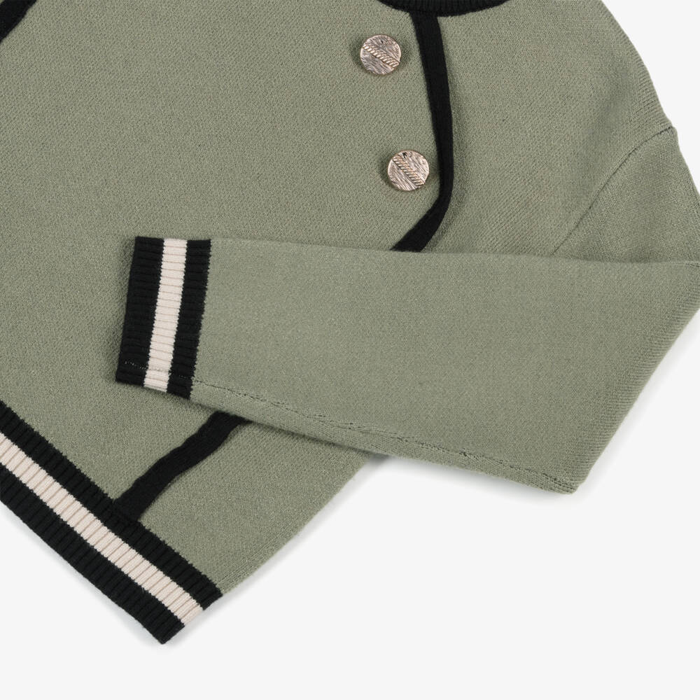 Abel & Lula-Оливковый вязаный комплект для девочек | Childrensalon Outlet