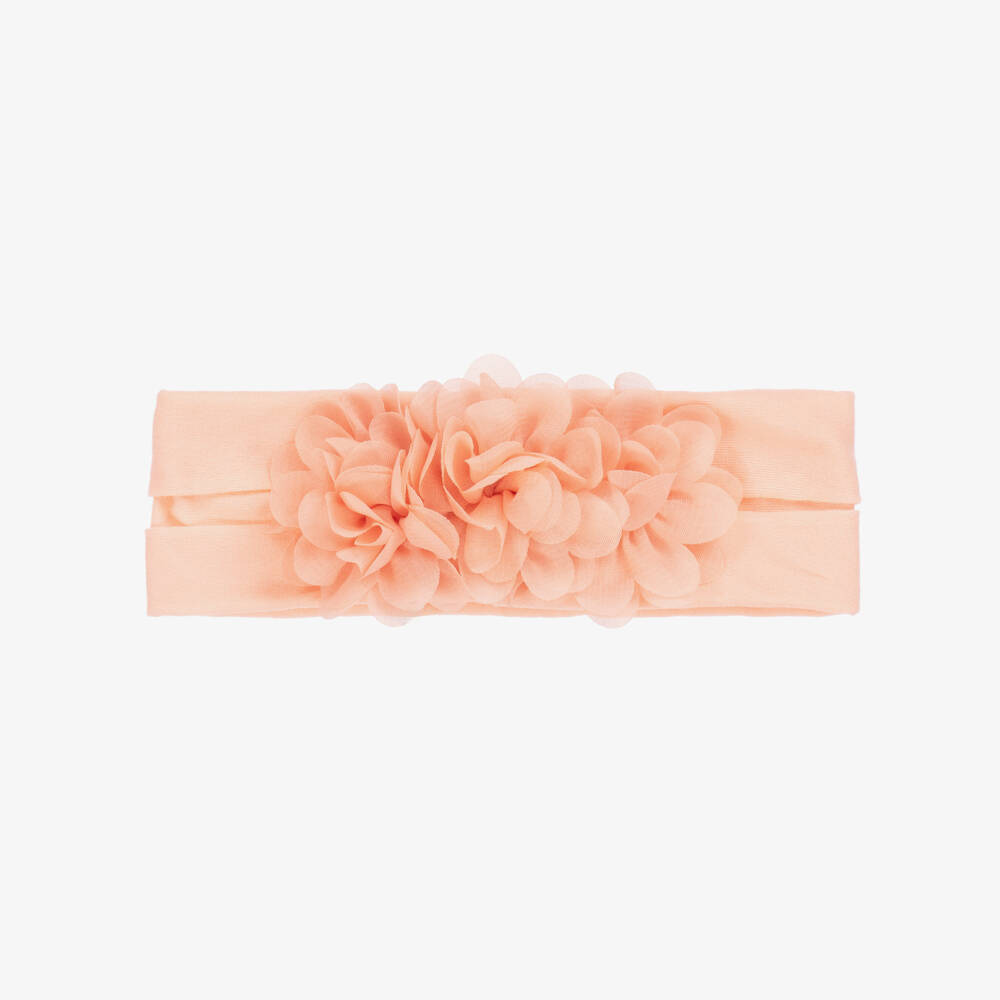 Abel & Lula-Girls Peach Blossom Tulle Hairband | Childrensalon Outlet