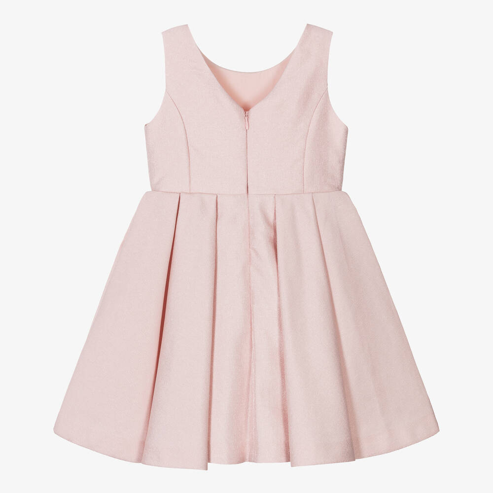 Abel & Lula - Girls Pink Bow Dress | Childrensalon Outlet