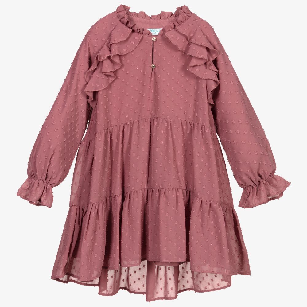 Abel & Lula-Розовое шифоновое платье для девочек | Childrensalon Outlet