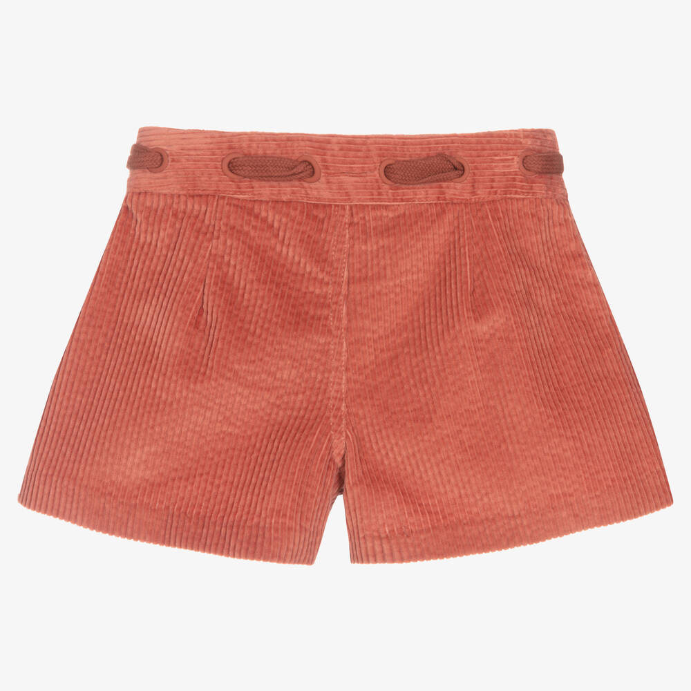 Abel & Lula-Girls Pink Corduroy Shorts | Childrensalon Outlet