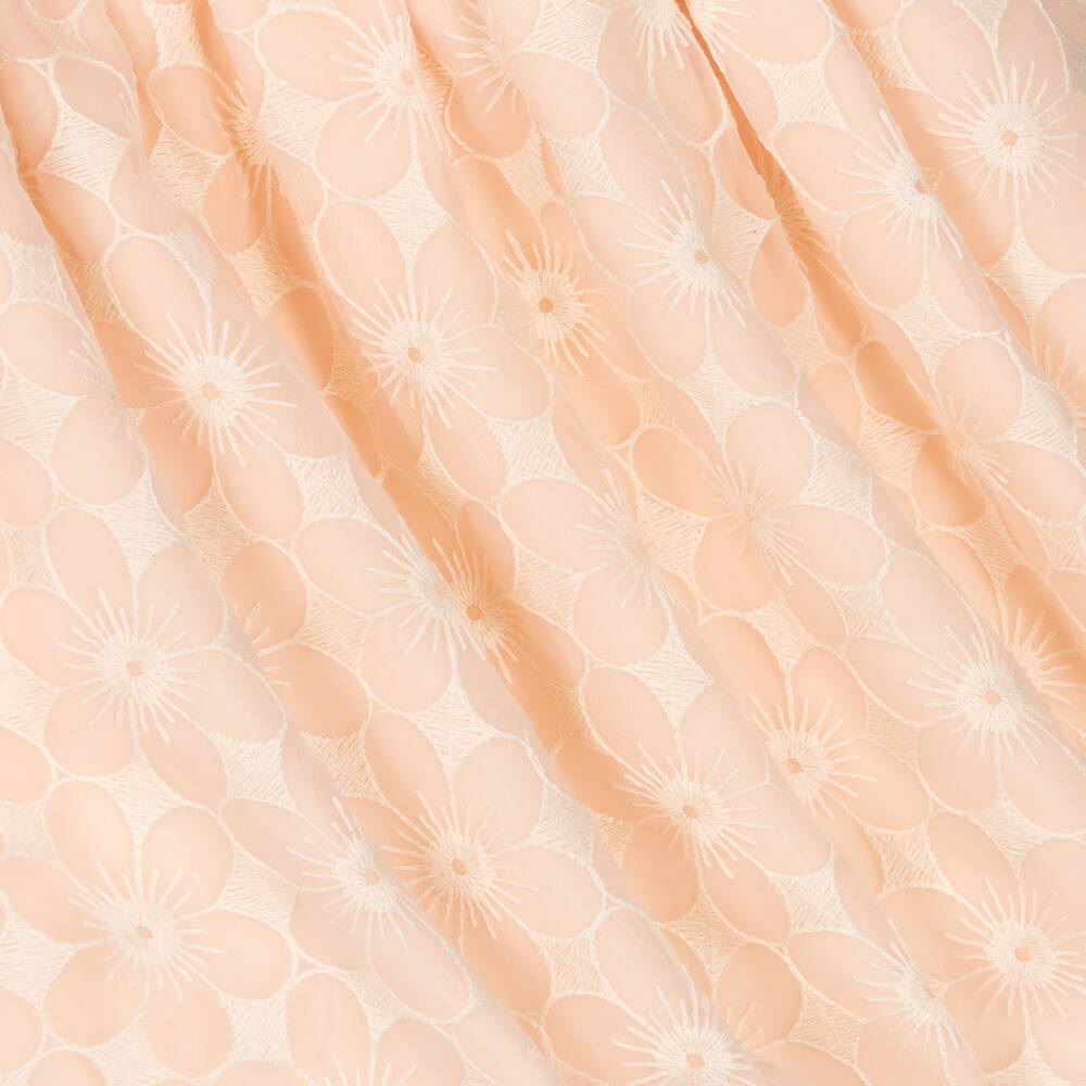 Abel & Lula-Girls Pink Embroidered Organza Dress | Childrensalon Outlet