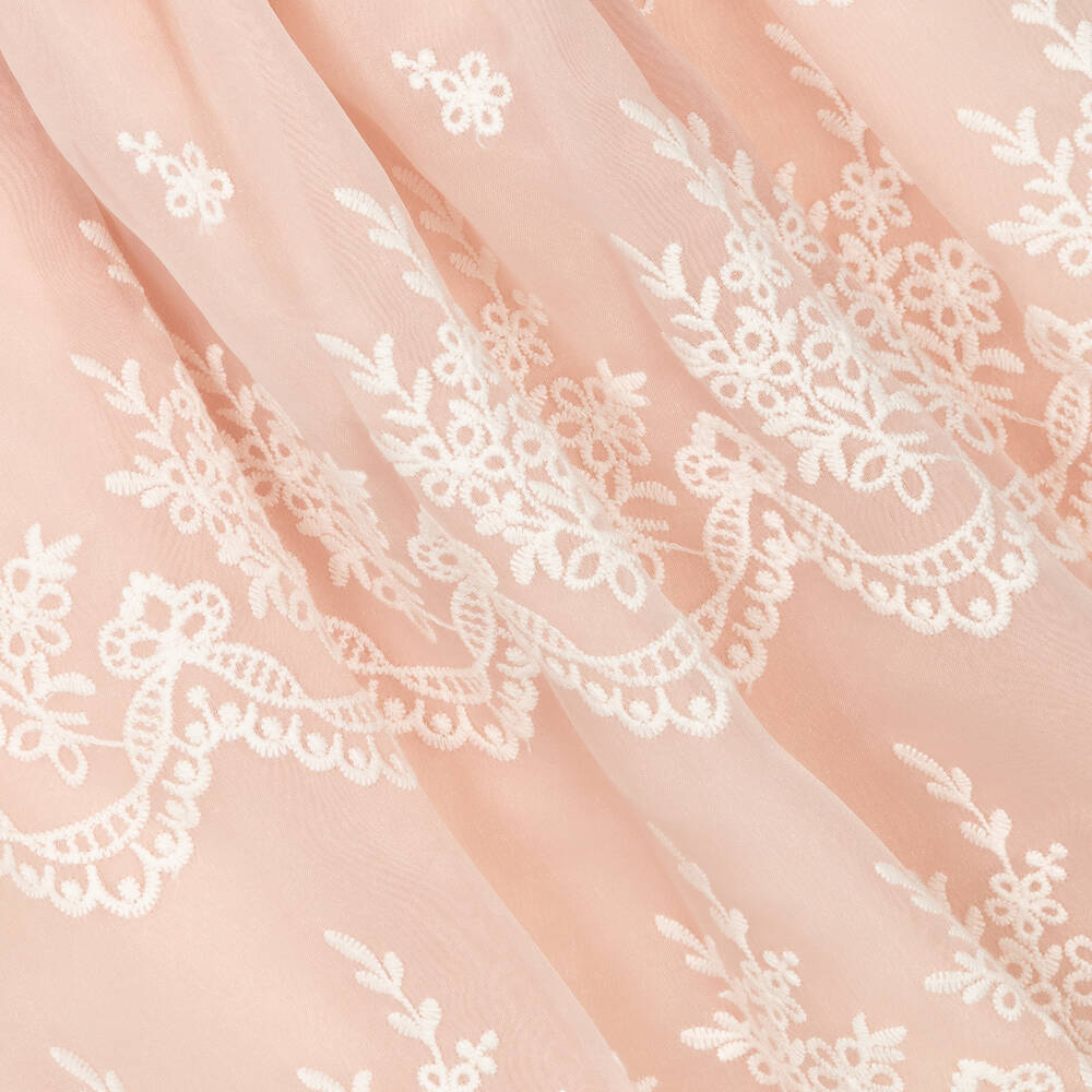 Abel & Lula-Розовое платье из органзы с вышивкой | Childrensalon Outlet