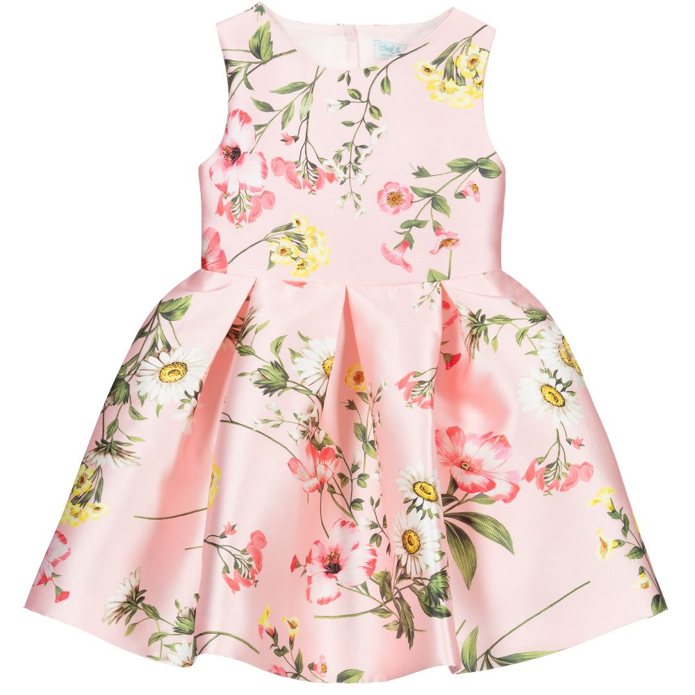 Abel & Lula - Girls Pink Floral Dress | Childrensalon
