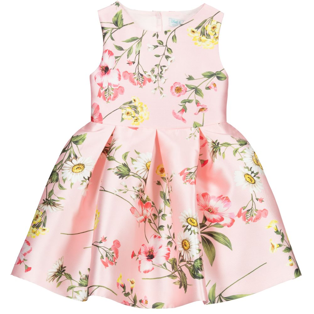 Abel Lula Girls Pink Floral Dress Childrensalon Outlet