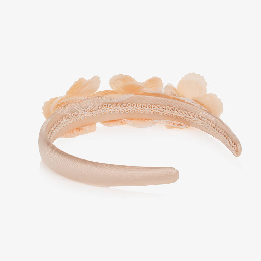 Abel & Lula-طوق للشعر مزين بورود لون زهري | Childrensalon Outlet