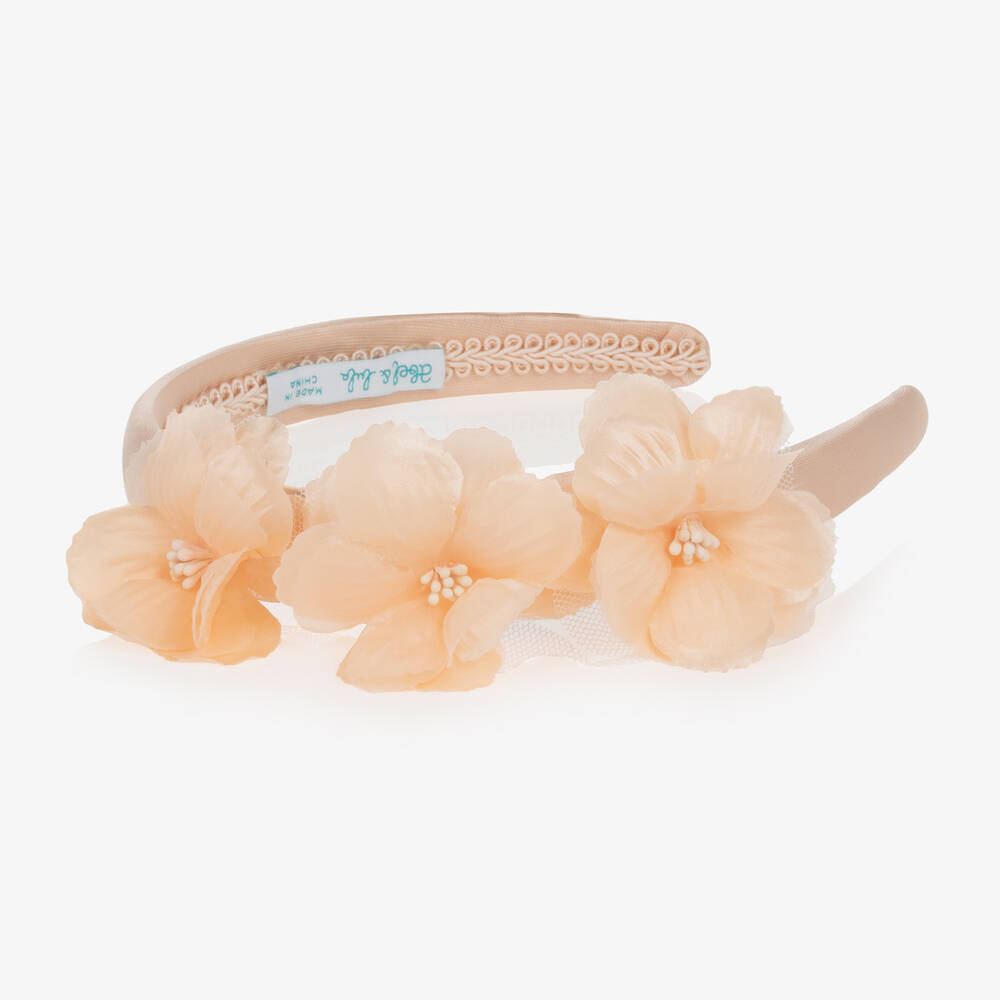 Abel & Lula-طوق للشعر مزين بورود لون زهري | Childrensalon Outlet