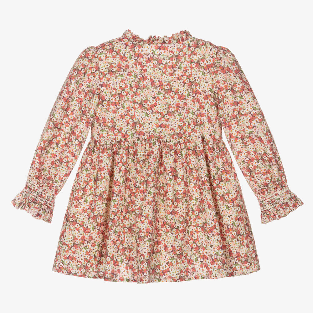 Abel & Lula-Розовое платье в цветочек со сборками | Childrensalon Outlet