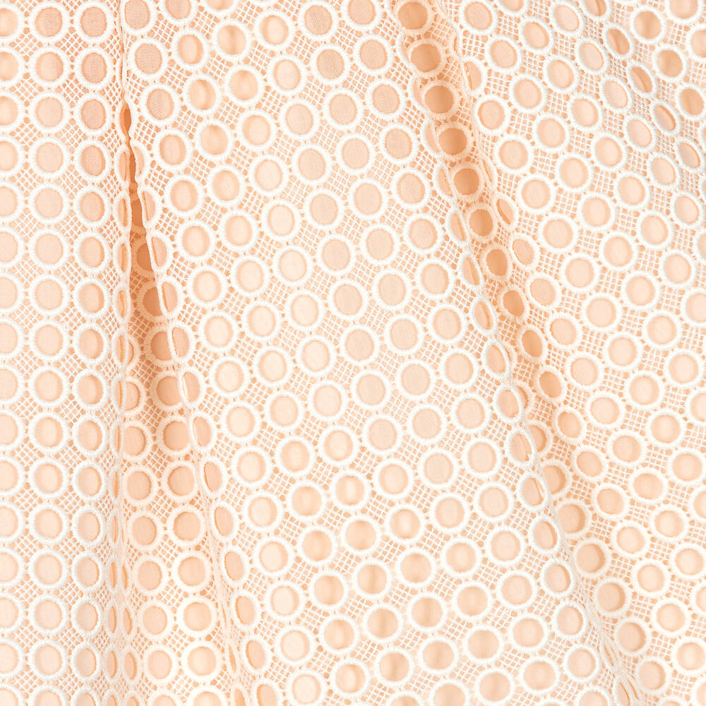 Abel & Lula-Girls Pink & Ivory Circle Lace Dress | Childrensalon Outlet