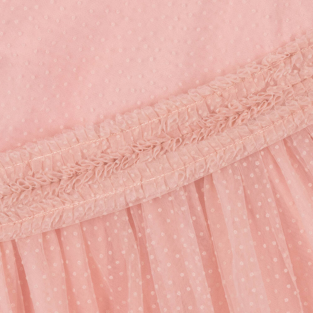 Abel & Lula-Girls Pink Polka Dot Dress | Childrensalon Outlet