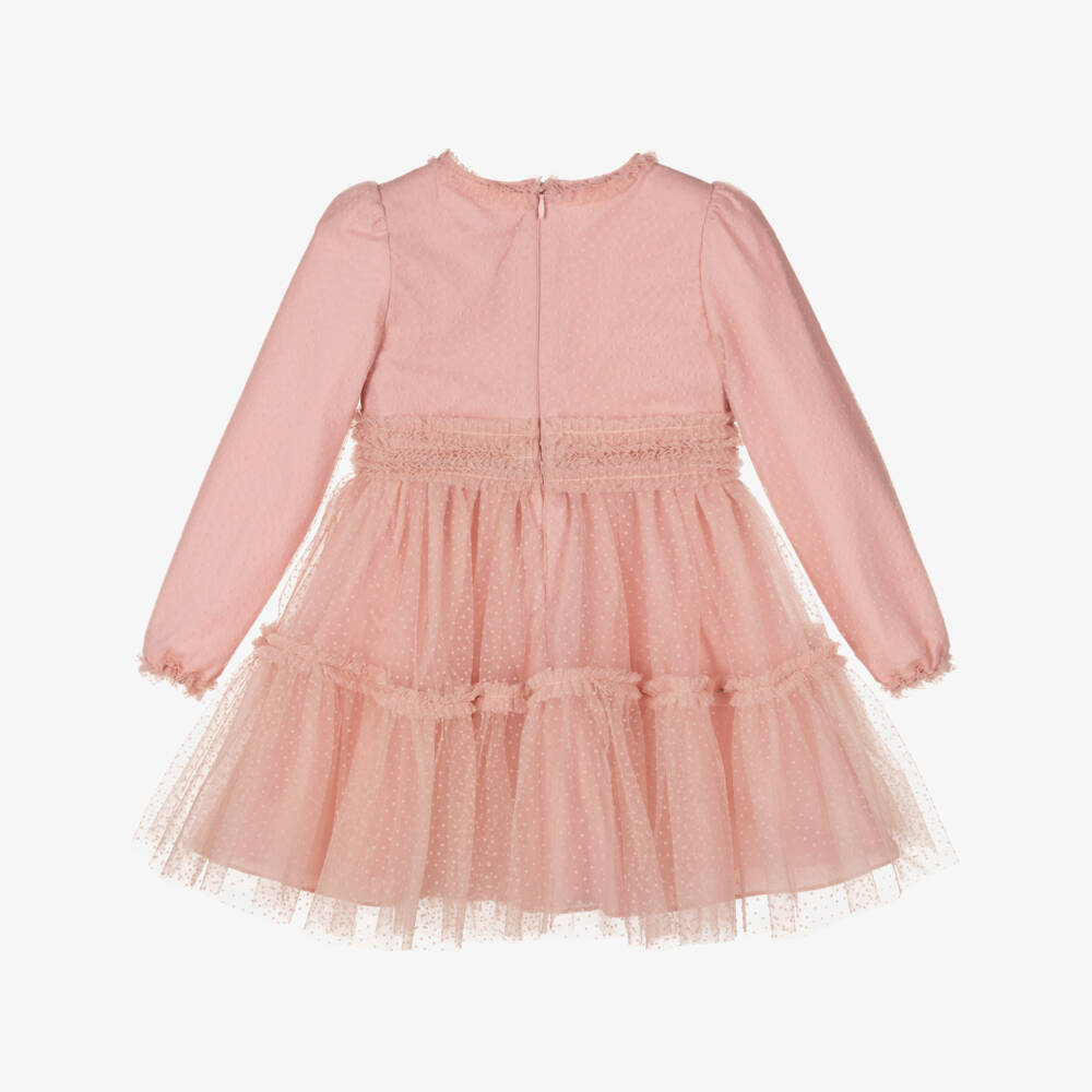 Abel & Lula-Розовое платье в горох для девочек | Childrensalon Outlet