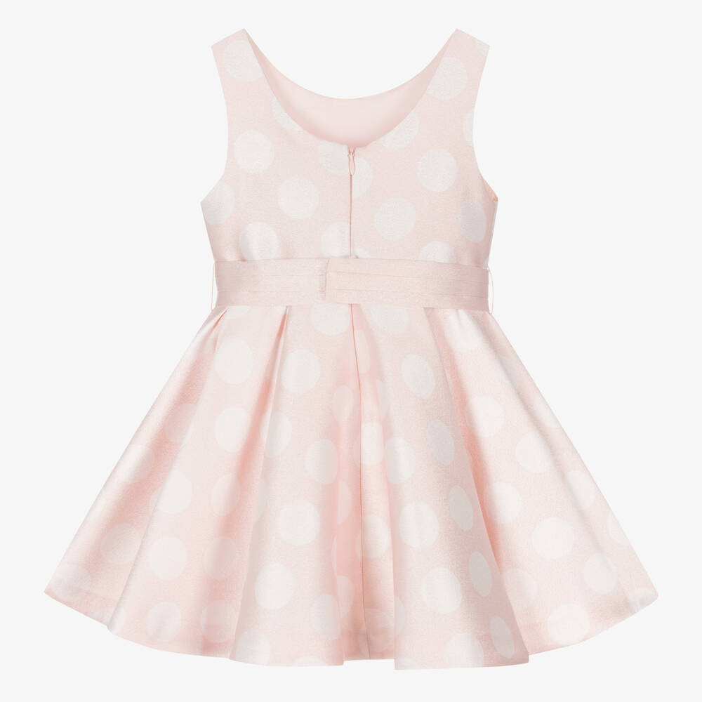 Abel & Lula-Girls Pink Polka Dot Dress | Childrensalon Outlet