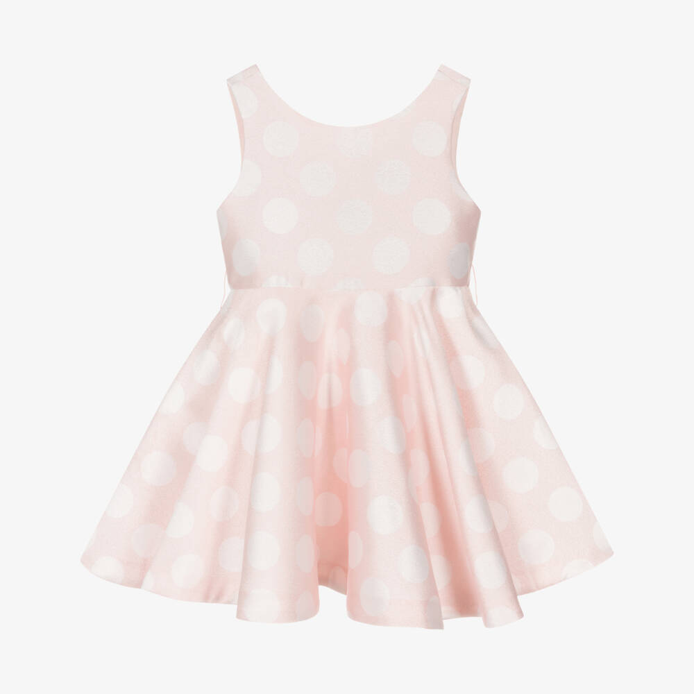 Abel & Lula-Girls Pink Polka Dot Dress | Childrensalon Outlet