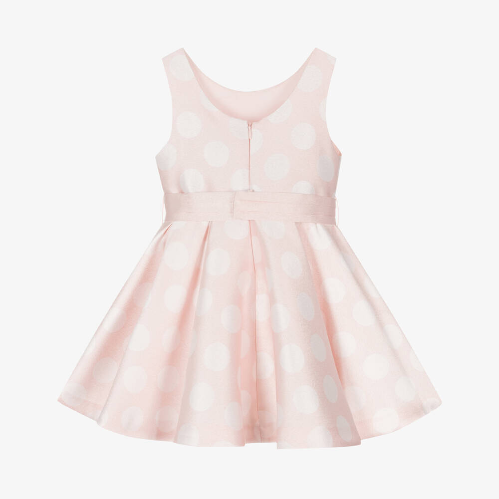 Abel & Lula-Girls Pink Polka Dot Dress | Childrensalon Outlet