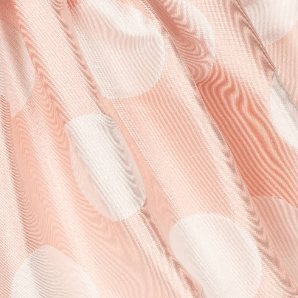 Abel & Lula-Girls Pink Polka Dot Satin Dress | Childrensalon Outlet