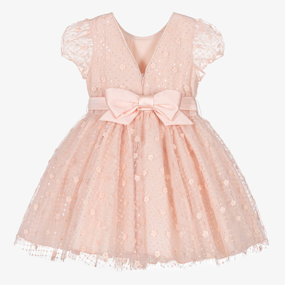 Abel & Lula-Girls Pink Sequin & Tulle Dress | Childrensalon Outlet