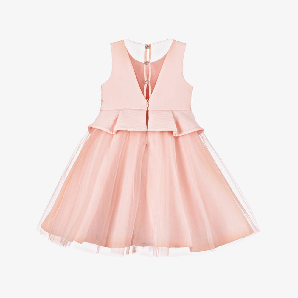 Abel & Lula-Girls Pink Sparkle Tulle Gown | Childrensalon Outlet