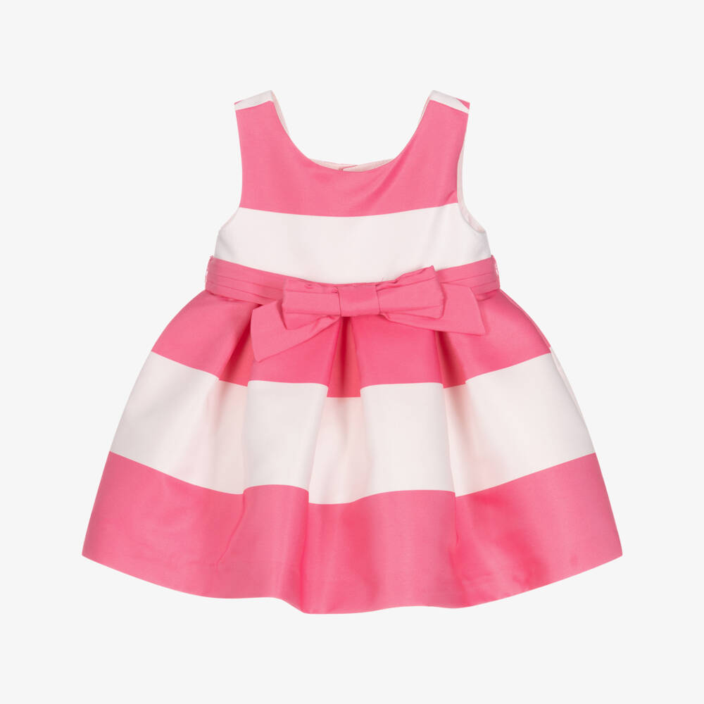 Abel & Lula-فستان أطفال بناتي مقلم لون زهري وأبيض | Childrensalon Outlet