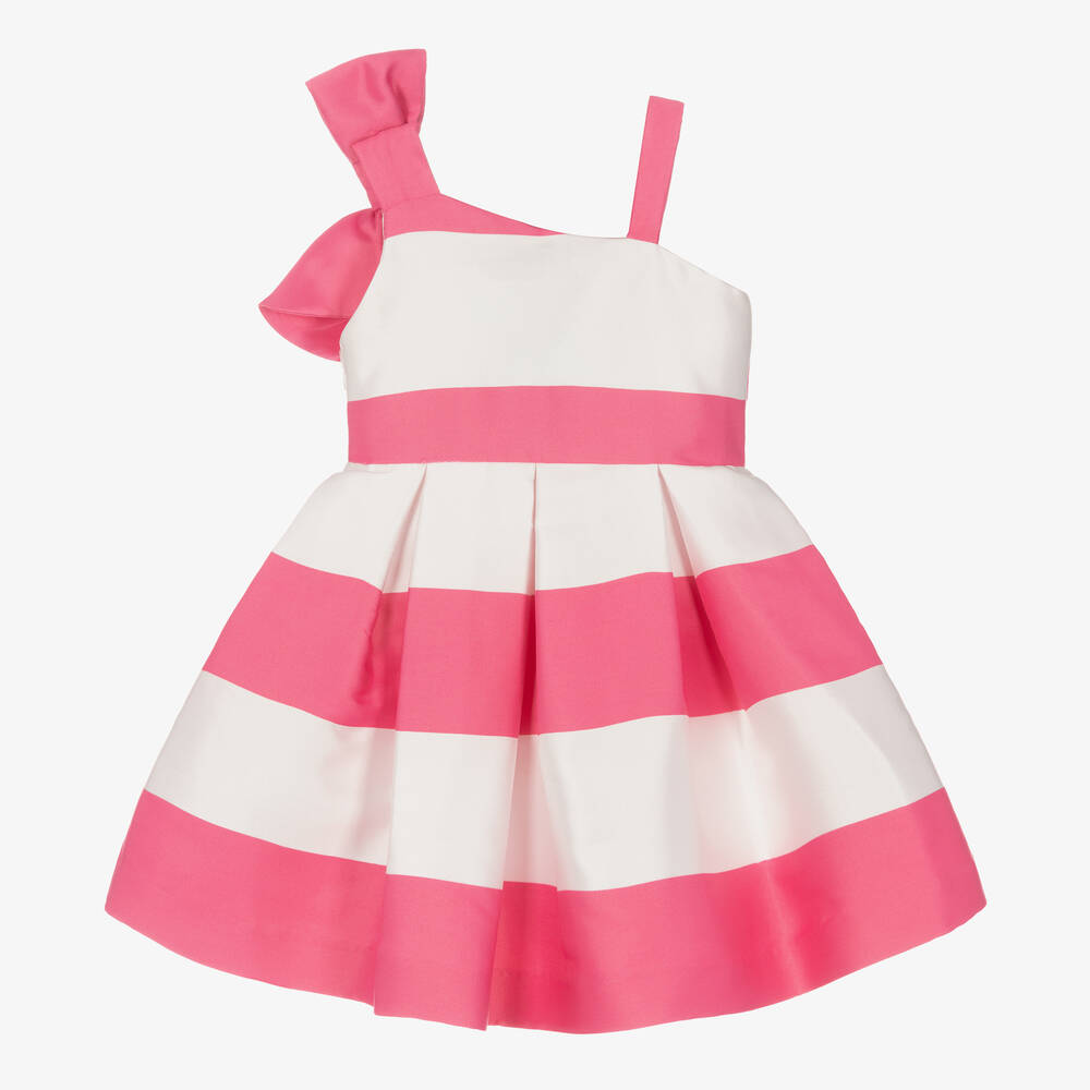 Abel & Lula-Girls Pink Striped Dress | Childrensalon Outlet