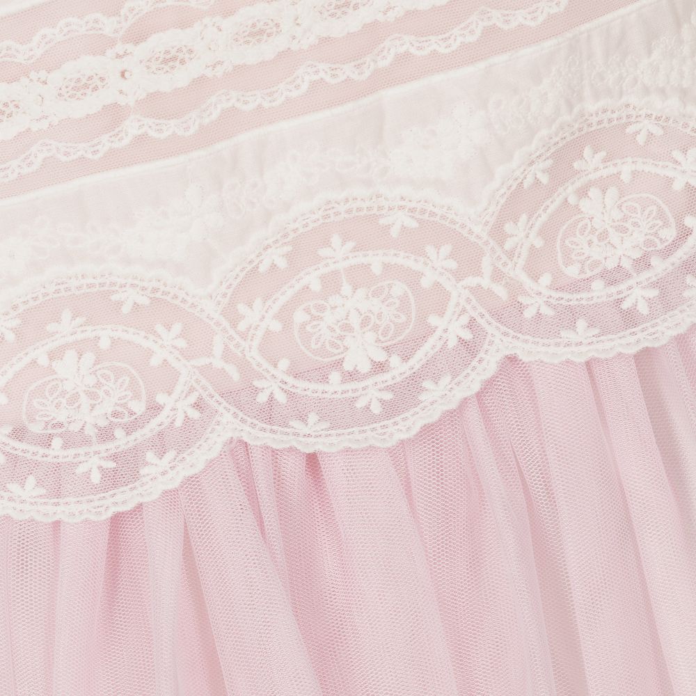 Abel & Lula-Розовое платье из тюля и кружева для девочек | Childrensalon Outlet