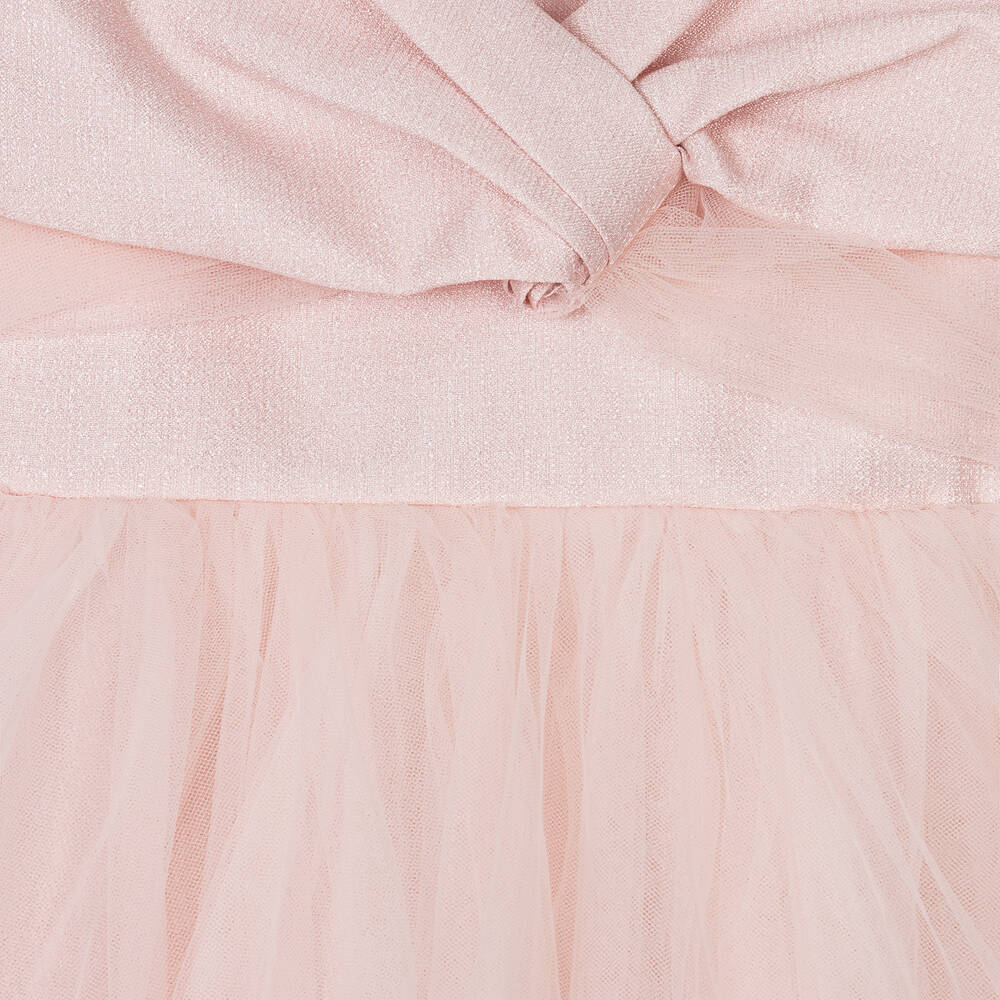 Abel & Lula-Girls Pink Tulle Waterfall Dress | Childrensalon Outlet
