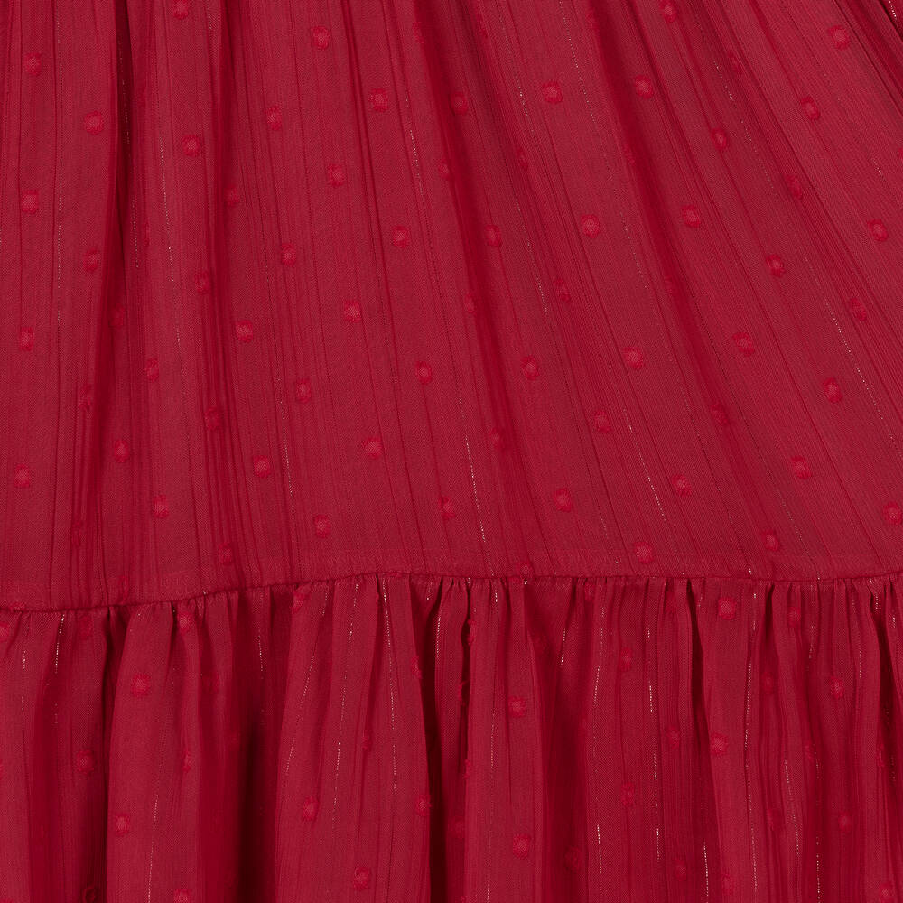 Abel & Lula-Girls Red Chiffon Dress | Childrensalon Outlet