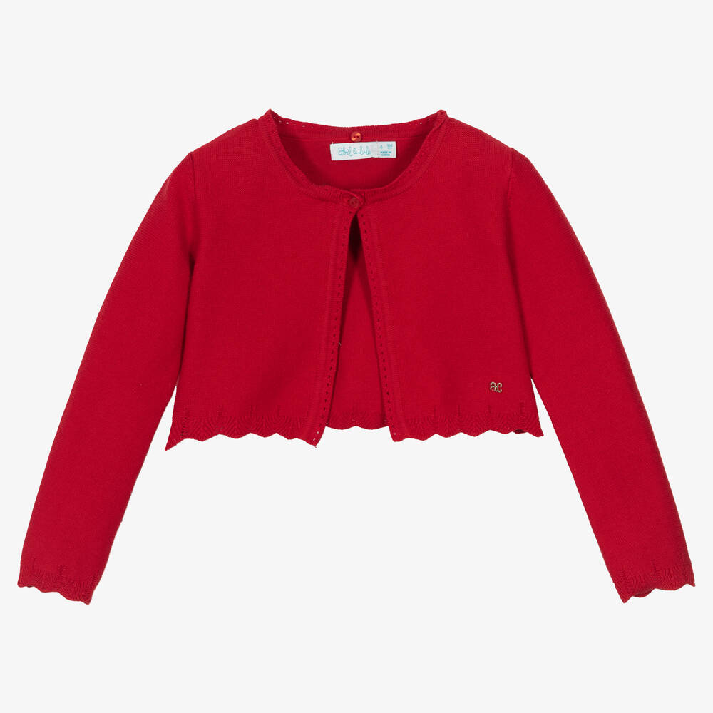 Childrens red cardigan online