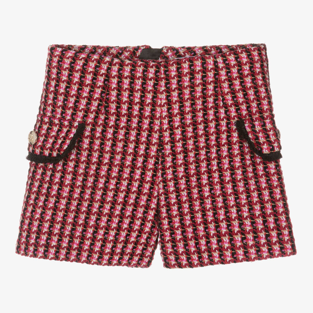 Abel & Lula - Tweed-Shorts in Rot und Pink für Mädchen | Childrensalon